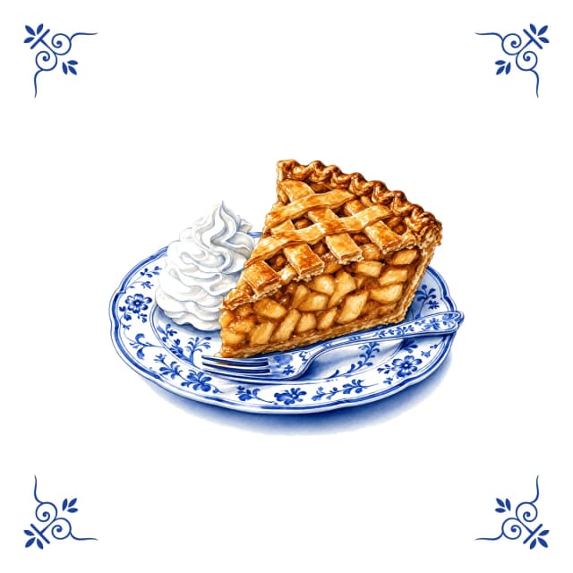 Apfelkuchen, Delfter Blau Fliese