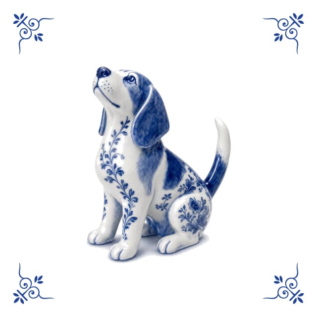 Beagle, Delfter Blau Fliese