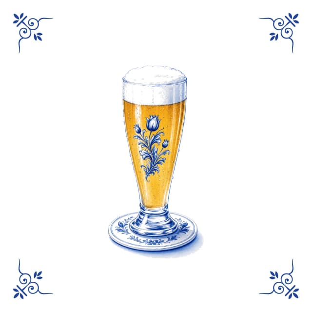 Bierchen, Delfter Blau Fliese