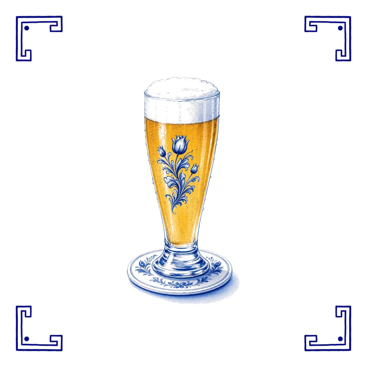 Bierchen – Delfter Blau Fliese
