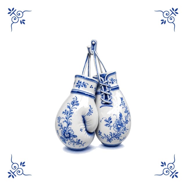 Boxhandschuhe, Delfter Blau Fliese