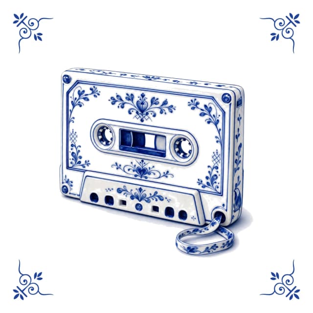 Kassette, Delfter Blau Fliese