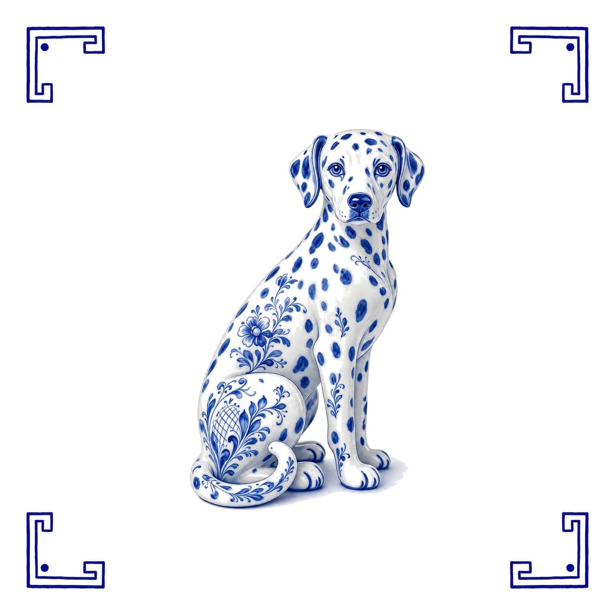 Dalmatiner – Delfter Blau Fliese