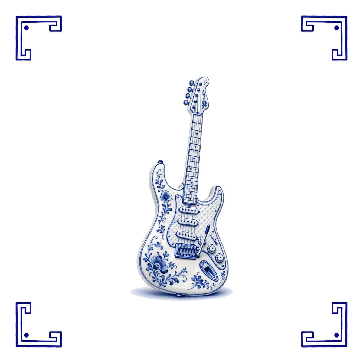 E-Gitarre – Delfter Blau Fliese