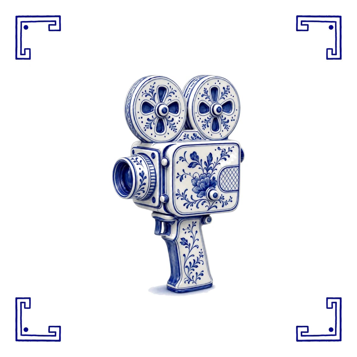 Filmkamera – Delfter Blau Fliese
