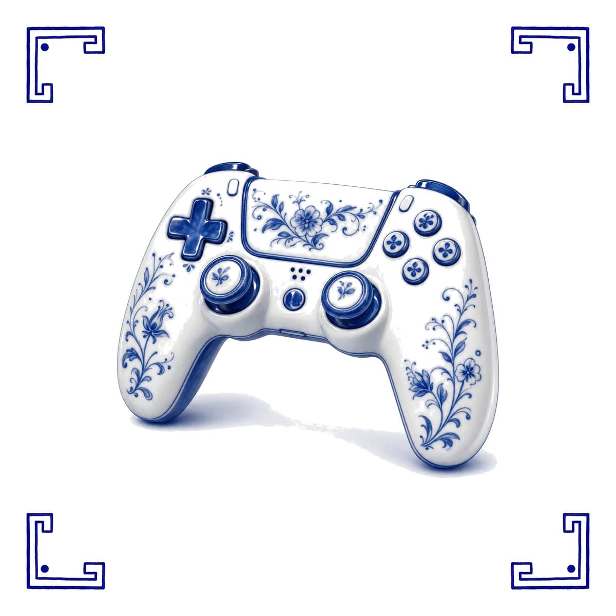 Gamecontroller – Delfter Blau Fliese