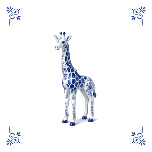 Giraffe, Delfter Blau Fliese