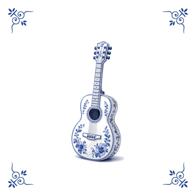 Akustikgitarre, Delfter Blau Fliese