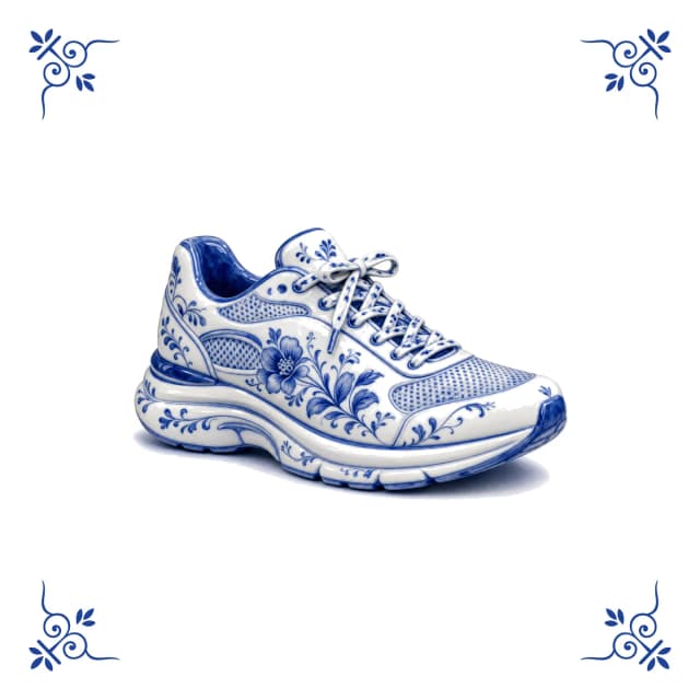 Laufschuh, Delfter Blau Fliese