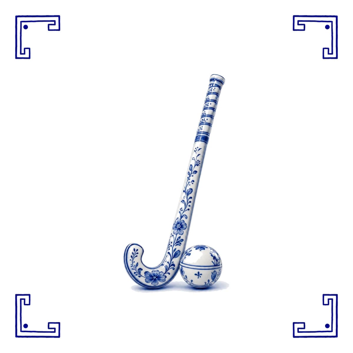 Hockeyschläger – Delfter Blau Fliese