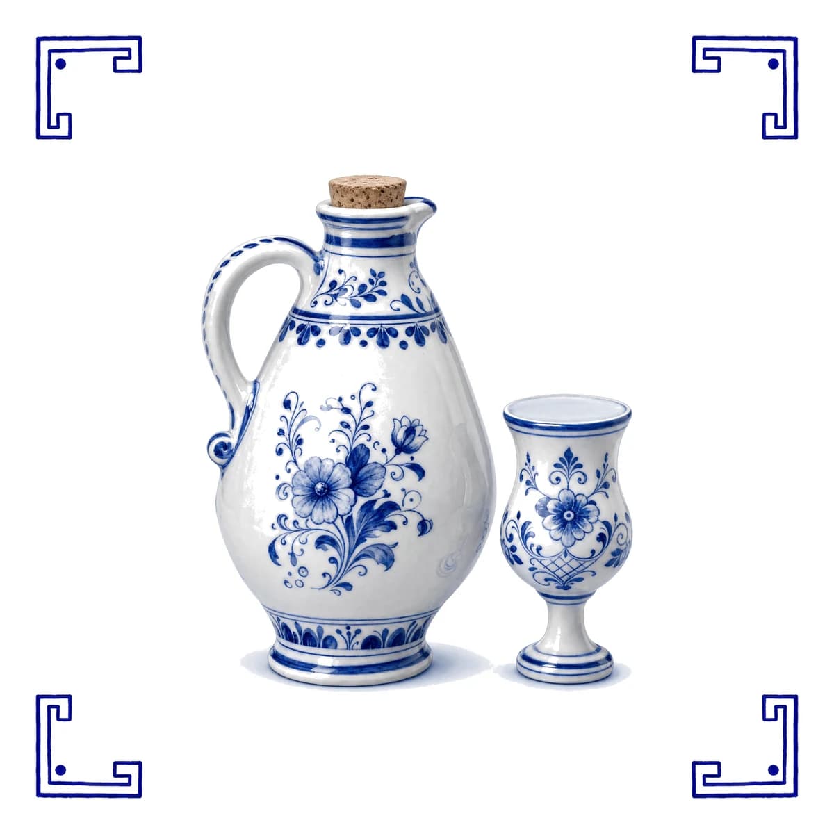 Genever-Krug – Delfter Blau Fliese