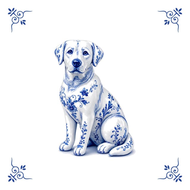 Labrador, Delfter Blau Fliese