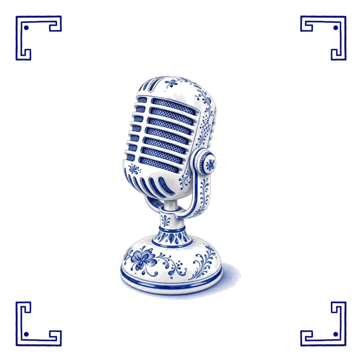 Mikrofon – Delfter Blau Fliese
