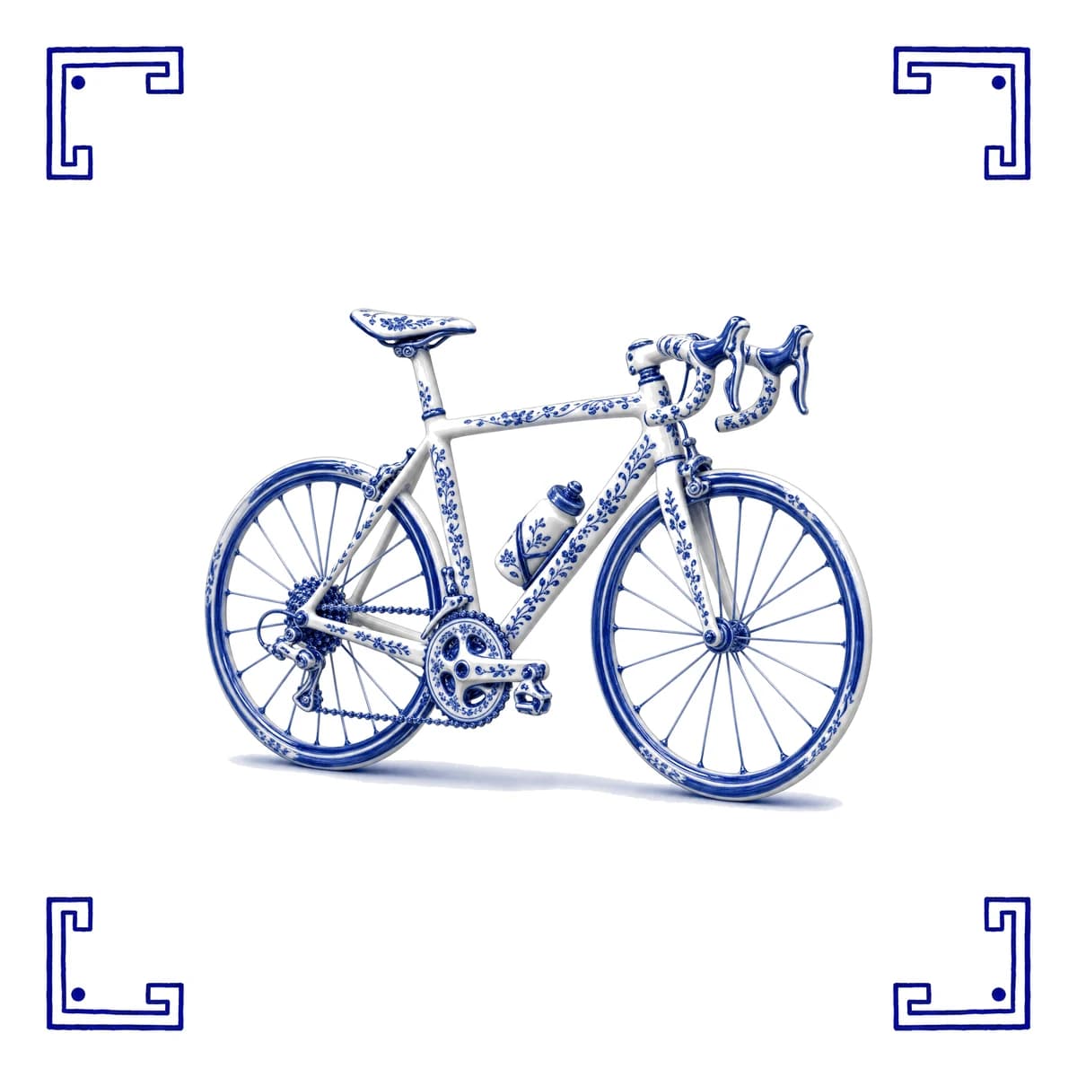 Rennrad – Delfter Blau Fliese