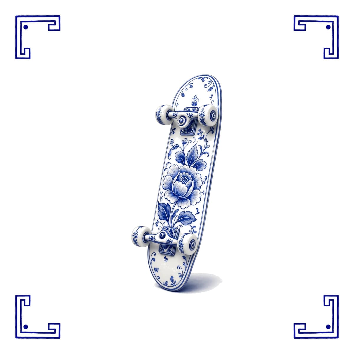 Skateboard – Delfter Blau Fliese