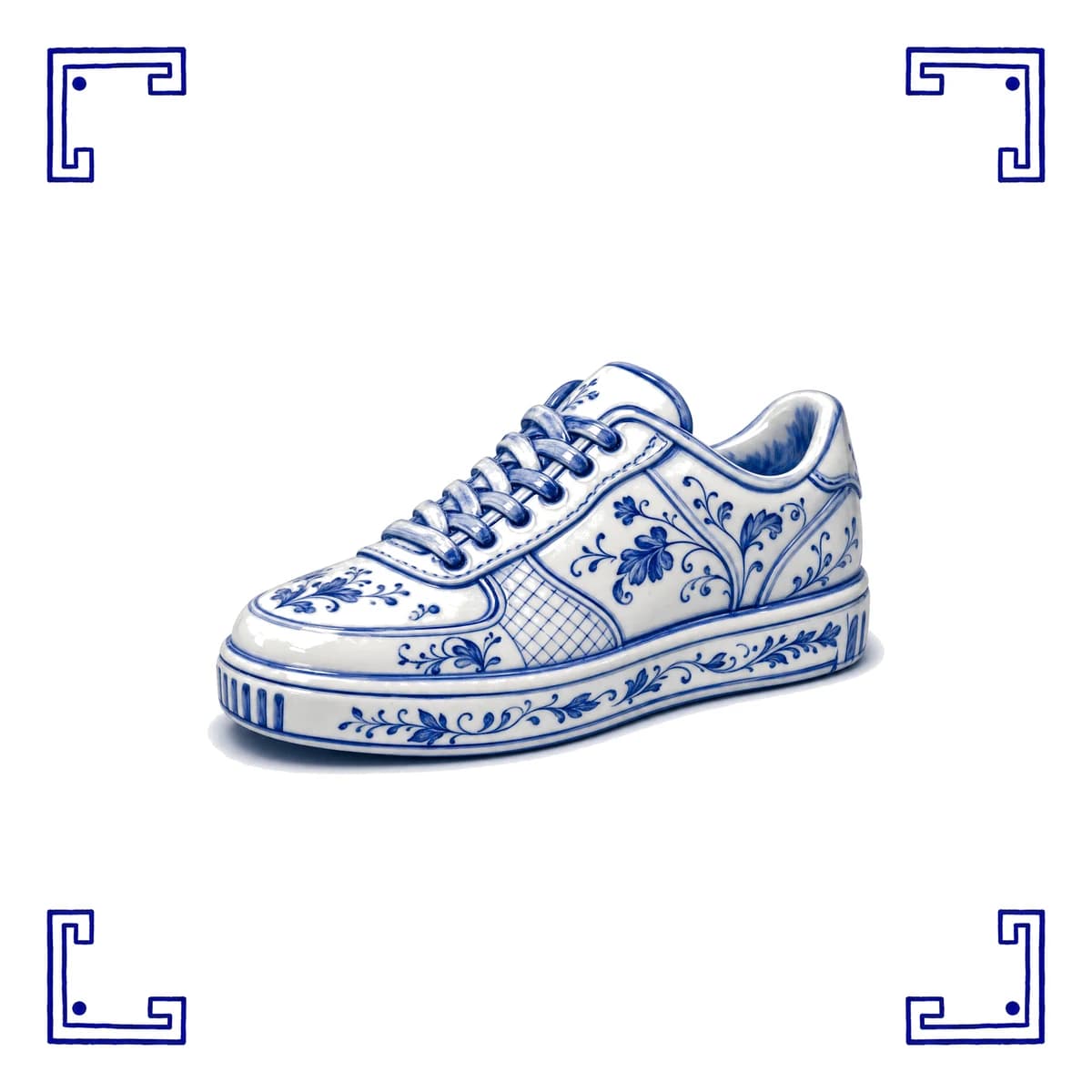 Sneaker – Delfter Blau Fliese