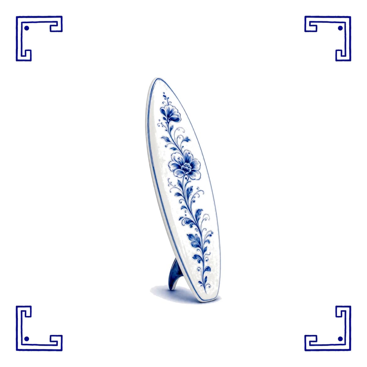 Surfbrett – Delfter Blau Fliese
