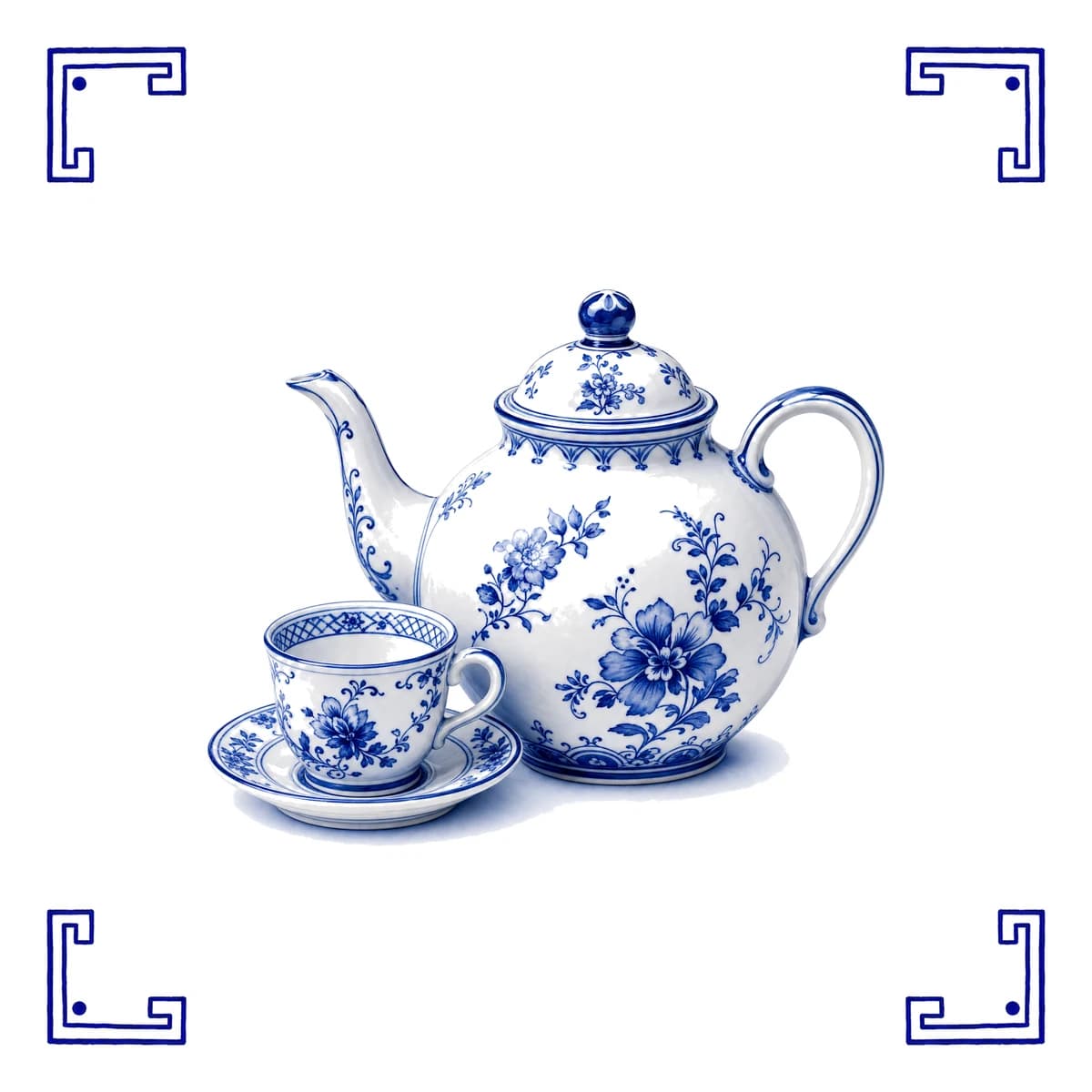 Teekanne – Delfter Blau Fliese