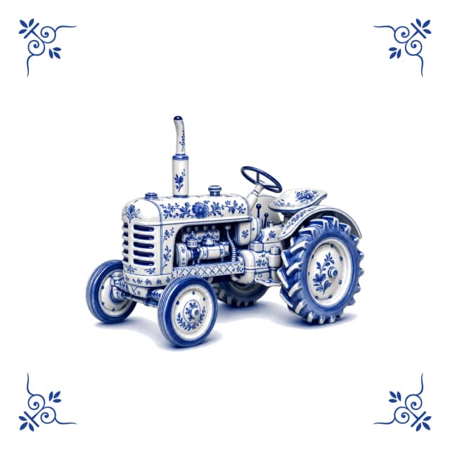 Traktor, Delfter Blau Fliese