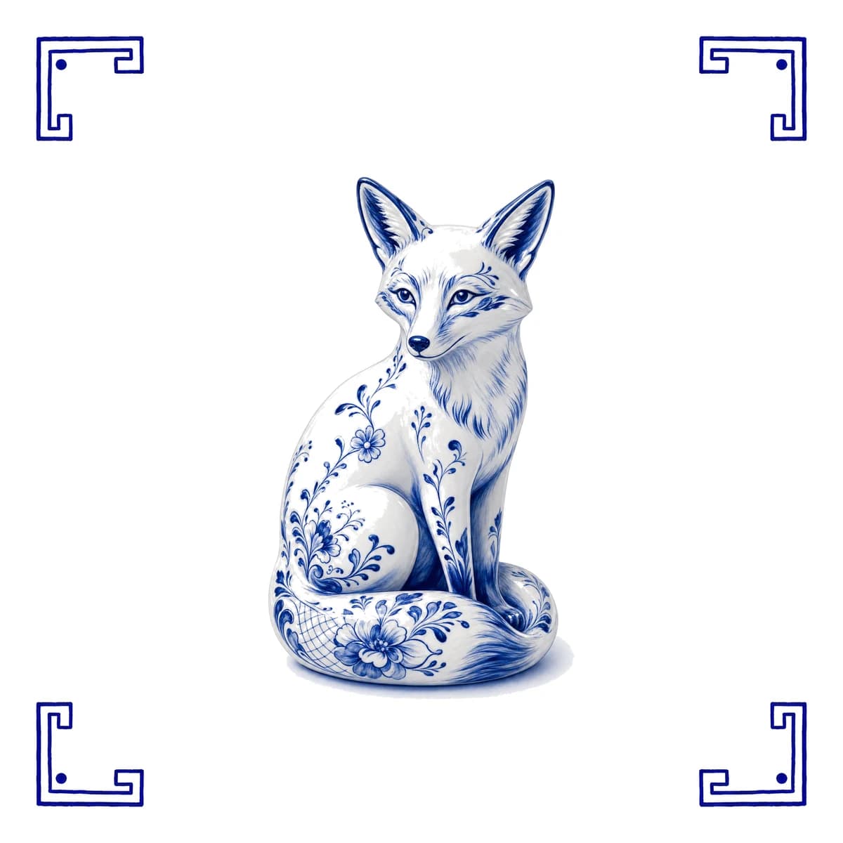 Fuchs – Delfter Blau Fliese